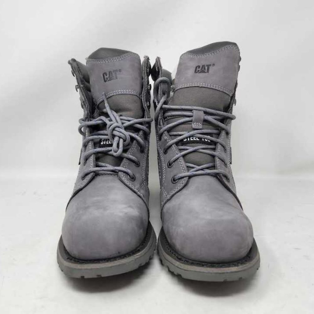 Women's 11 Cat Footwear Caterpillar Echo waterproof steel toe grey work boots - Picture 10 of 15